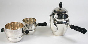 Georg Jensen sterling silver 3-piece coffee set, 1 & 1A