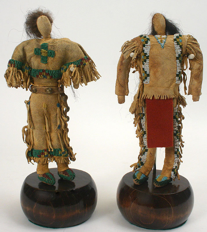 Antique Native American folk art male doll, N. Plains