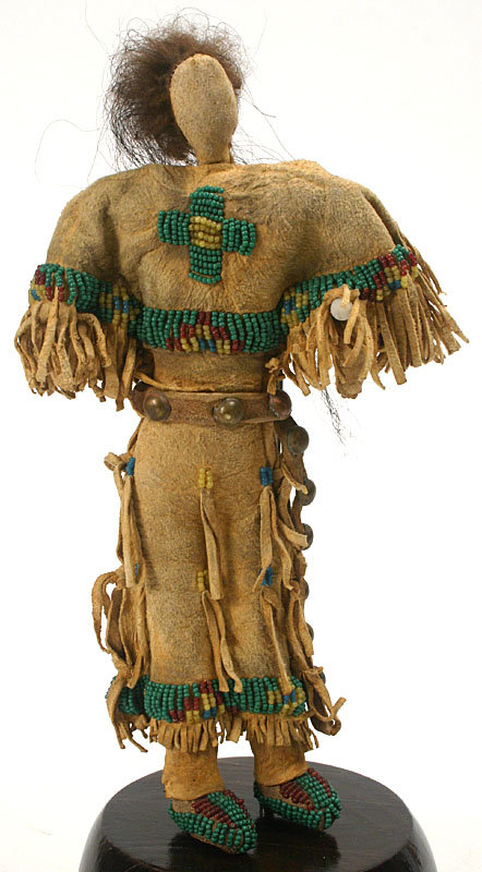 Native American folk art female doll, Northern Plains