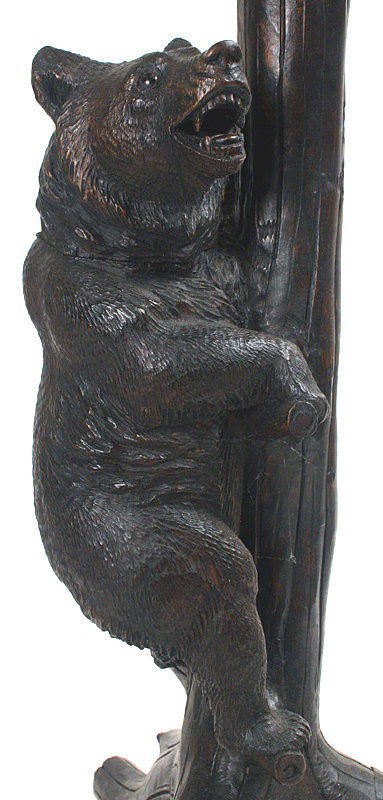 Black Forest carved bears smoking stand, Germany