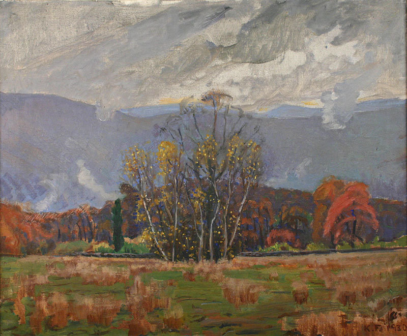 Kenneth Frazier painting, Autumn, Garrison, New York