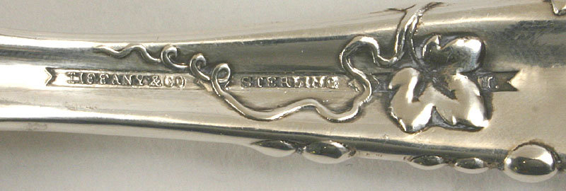 Tiffany and Co. sterling silver vine grape place spoons
