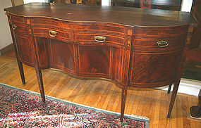 New York Federal period inlaid sideboard, signed