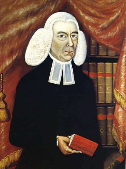 Rev. Ebenezer Gay primitive portrait, Suffield, CT