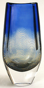Orrefors Kraka art glass vase, Sven Palmquist