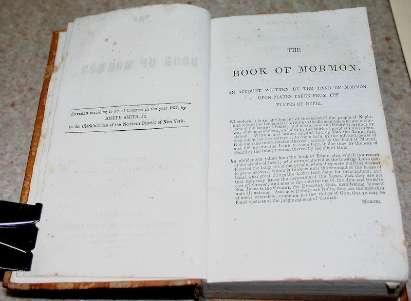 Book of Mormon, rare first state third edition