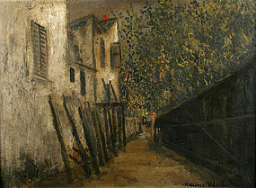 Maurice Utrillo original Montmartre, Paris painting