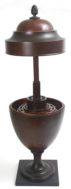 English cutlery or knife urn in mahogany, Victorian