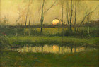 Dennis Sheehan landscape painting - Haze at Sunrise