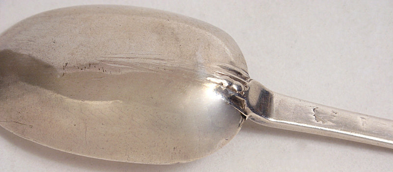 Britannia silver trefid spoon, Francis Archbold, c.1700
