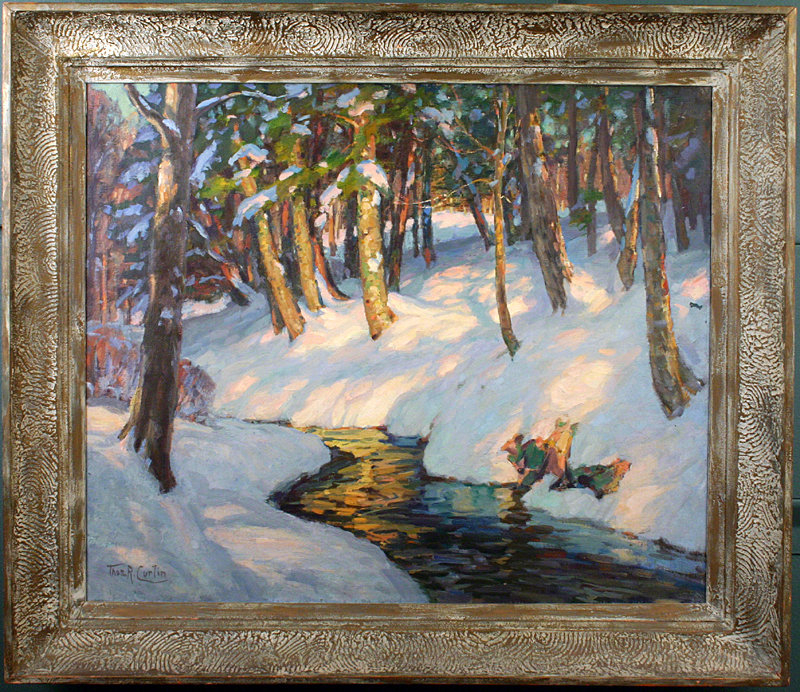 Thomas R. Curtin painting - Winter Sunshine, Vermont