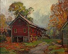 Thomas R. Curtin painting -Red House