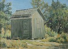 Horace Brown Vermont paintings - Saltbox & Outbuilding
