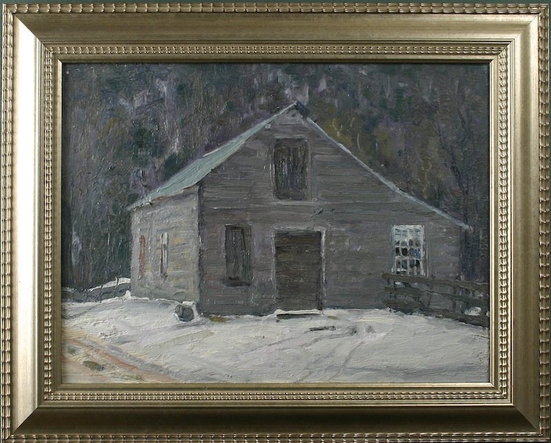 Horace Brown Vermont paintings - Saltbox &amp; Outbuilding