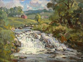 Thomas R. Curtin painting - Rushing Stream