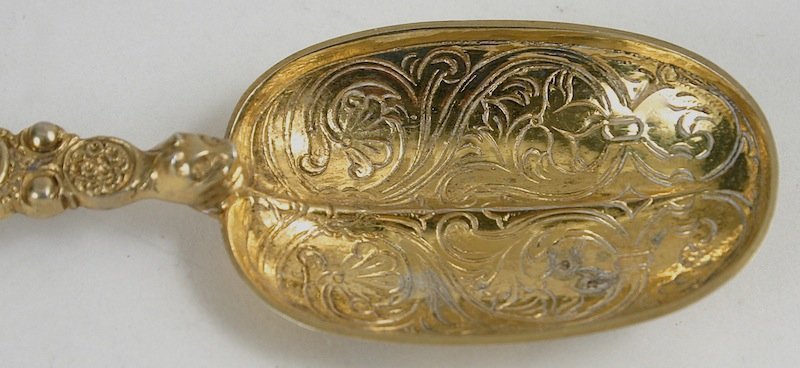 Edward VII coronation gilt sterling anointing spoon