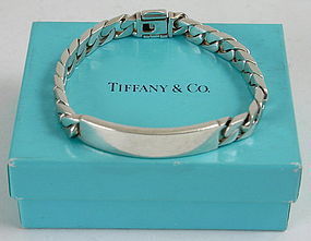 Tiffany and Co. sterling silver I.D. curb link bracelet