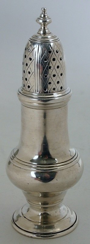 George II style sterling silver sugar caster shaker