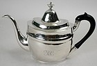 New York early American coin silver teapot - Joel Sayre