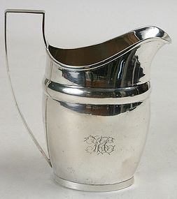 Early American coin silver milk jug - Joel Sayre, NY