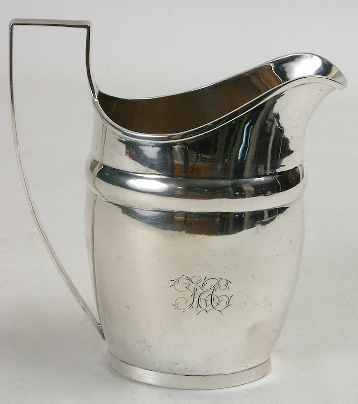 Early American coin silver milk jug - Joel Sayre, NY