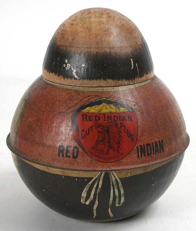Red Indian Roly Poly tobacco tin - Store keeper