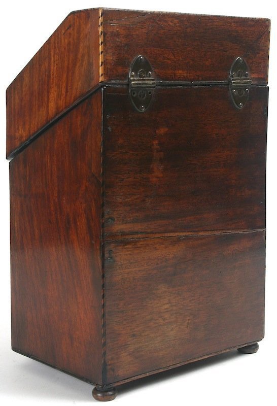 Georgian mahogany knife stationery box, English