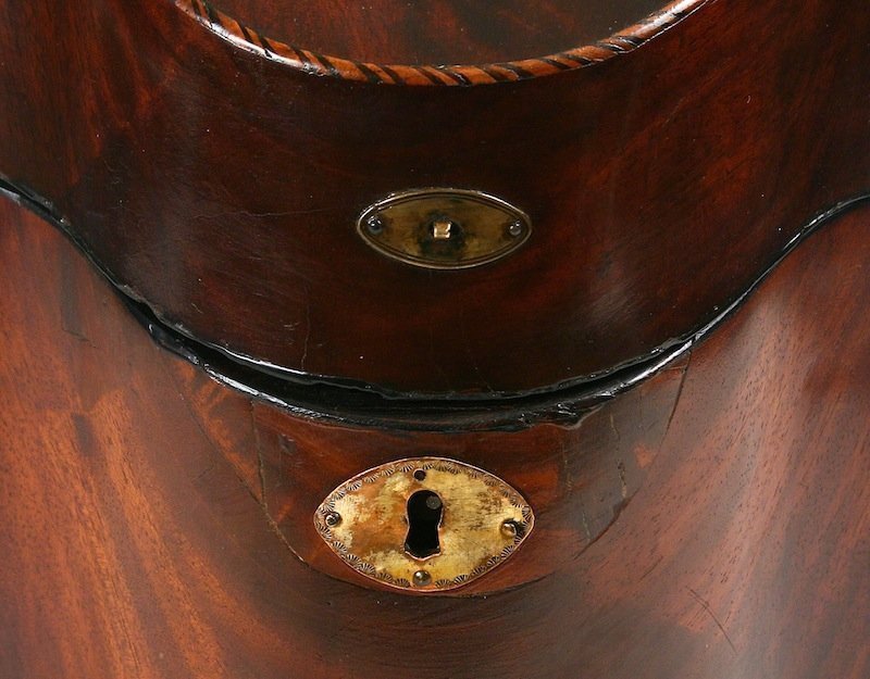 Georgian mahogany knife stationery box, English