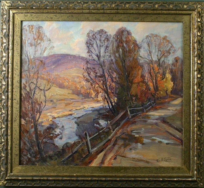 Thomas R. Curtin painting - Mountain Road in Autumn