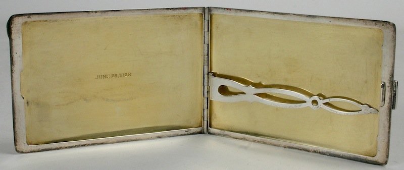 Tiffany ad Co. sterling silver 14kt cigarette case