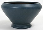 Marblehead Pottery flaring vase, blue glaze