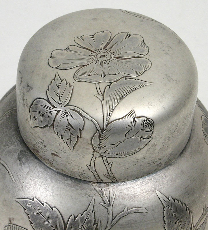 Aesthetic movement Gorham sterling silver tea caddy