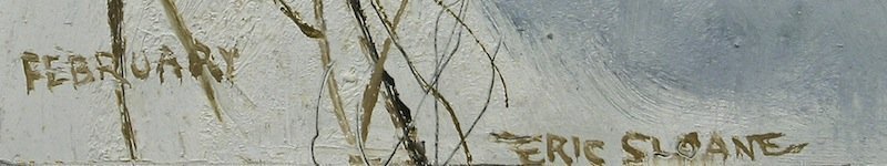 Eric Sloane painting - CT Barn in Winter - February