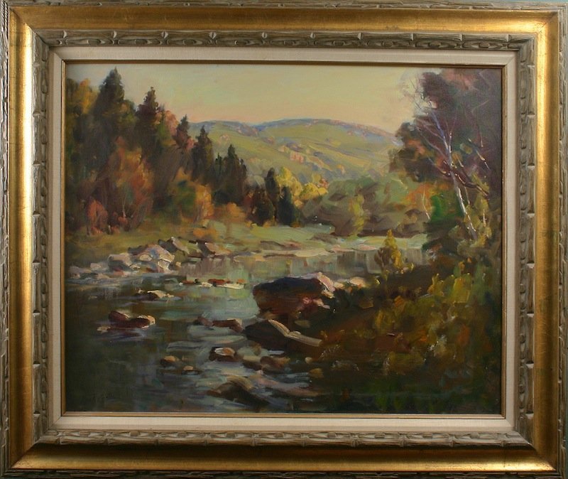 Thomas R. Curtin painting, Saxton's River, Vermont