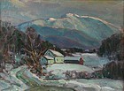 Thomas R. Curtin painting - Mt. Mansfield in winter