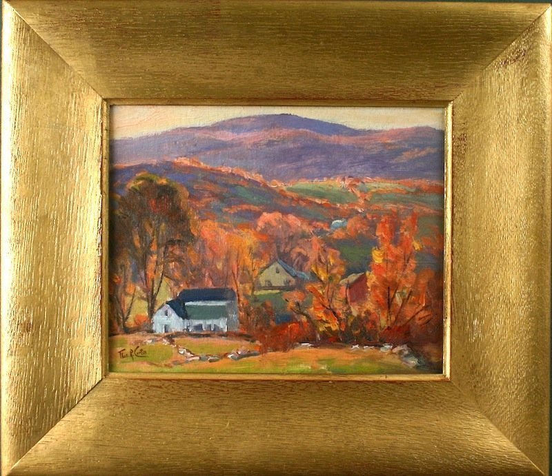 Thomas R. Curtin painting - Autumn Hillside Farm