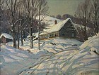 Thomas R. Curtin landscape painting - Snowed In, Vermont