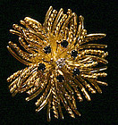 Tiffany and Co. 18K gold sea anemone pendant brooch, diamond/sapphires