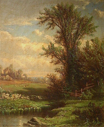 Alfred Thompson Bricher landscape painting - Spring