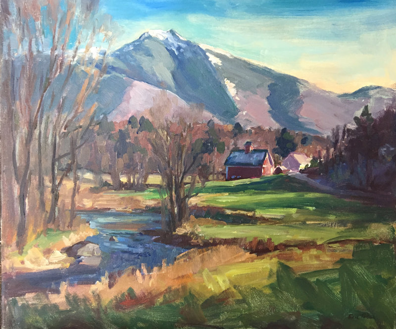 Eric Tobin painting - Early Snow on Mt. Mansfield, VT