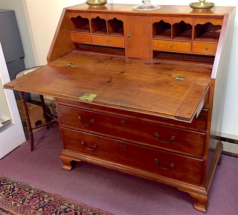 Early American Chippendale period slant front desk
