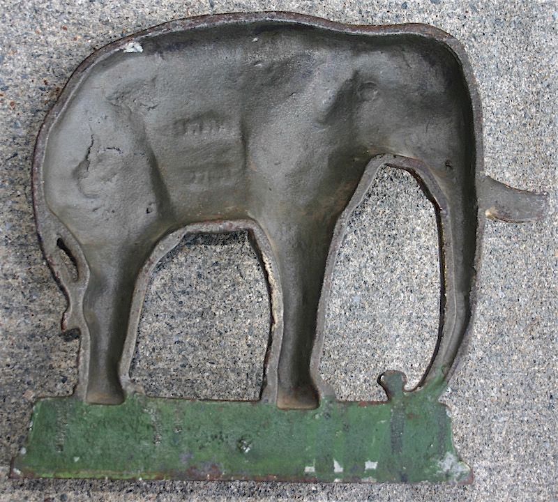 Bradley and Hubbard antique cast iron elephant door stop