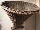 Large size French antique woven grape gathering basket