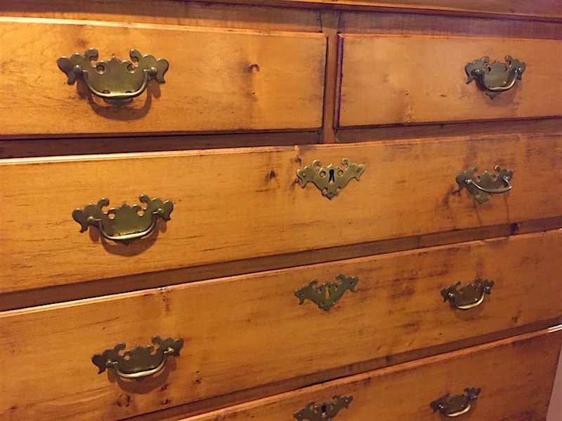 Early American Queen Anne - Chippendale transitional tall chest