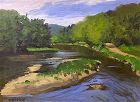 William B. Hoyt painting - Fly fishing in Vermont