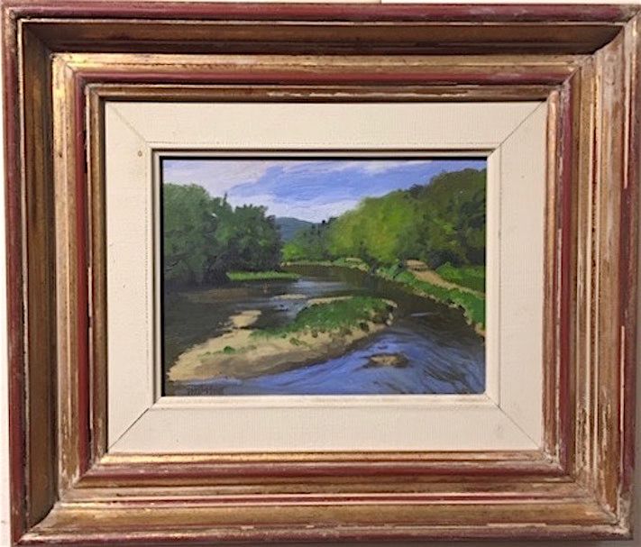 William B. Hoyt painting - Fly fishing in Vermont