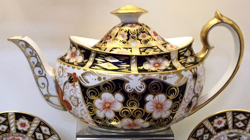 English Royal Crown Derby porcelain teapot, #2451