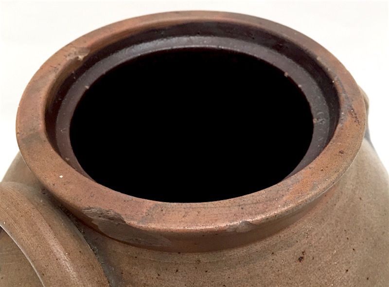 Antique ovoid stoneware crock