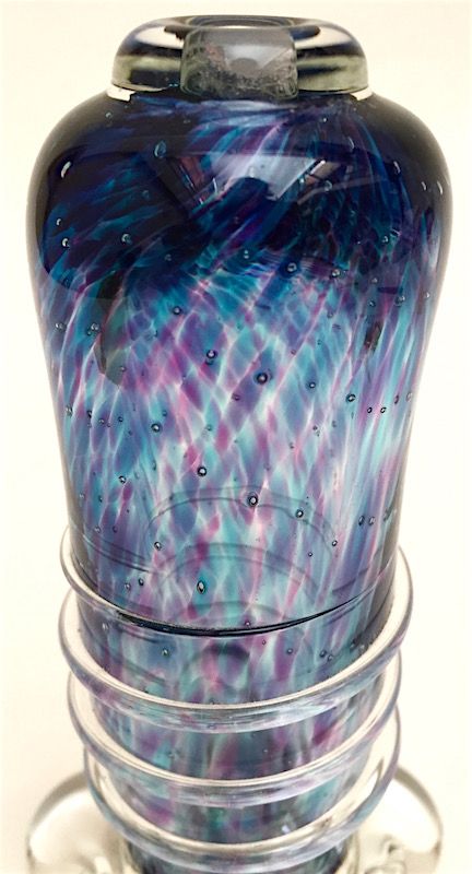 Studio art glass perfume bottle by Oatman