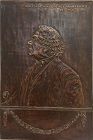 Bronze bas relief portrait plaque of William Makepeace Hastings